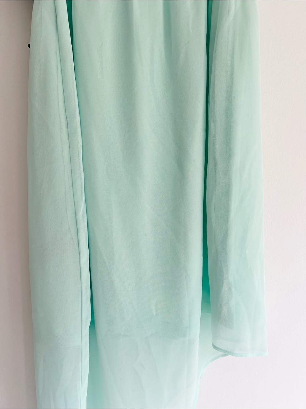 Express Mint Strapless Chiffon Dress with Belt Accent | Women’s XS - Picture 11 of 16